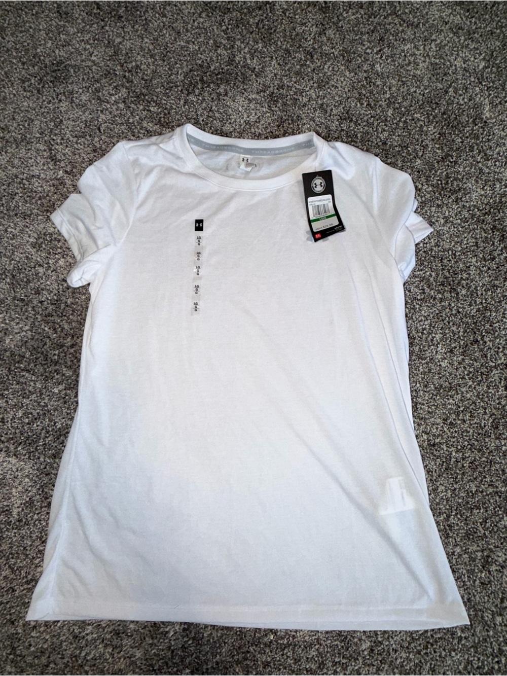 Under Armour White Short Sleeve Crew Tee
